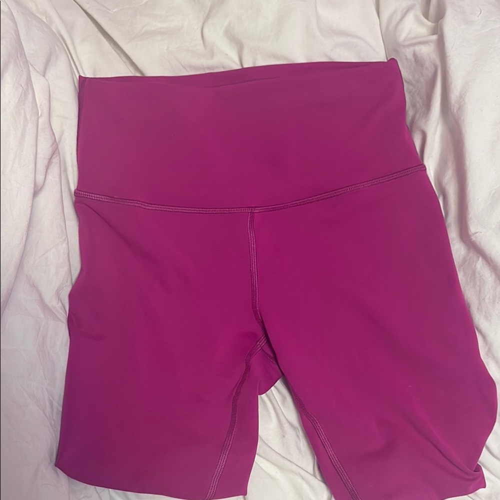 Lululemon Athletica Pink Bike Shorts High-Waisted Performance